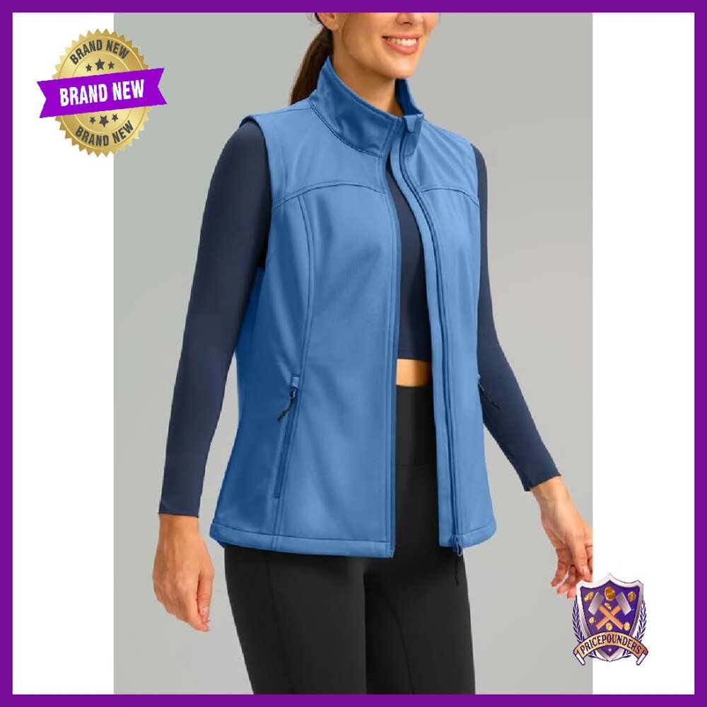 Windproof Softshell Vest With Zipper Pockets For … - image 4